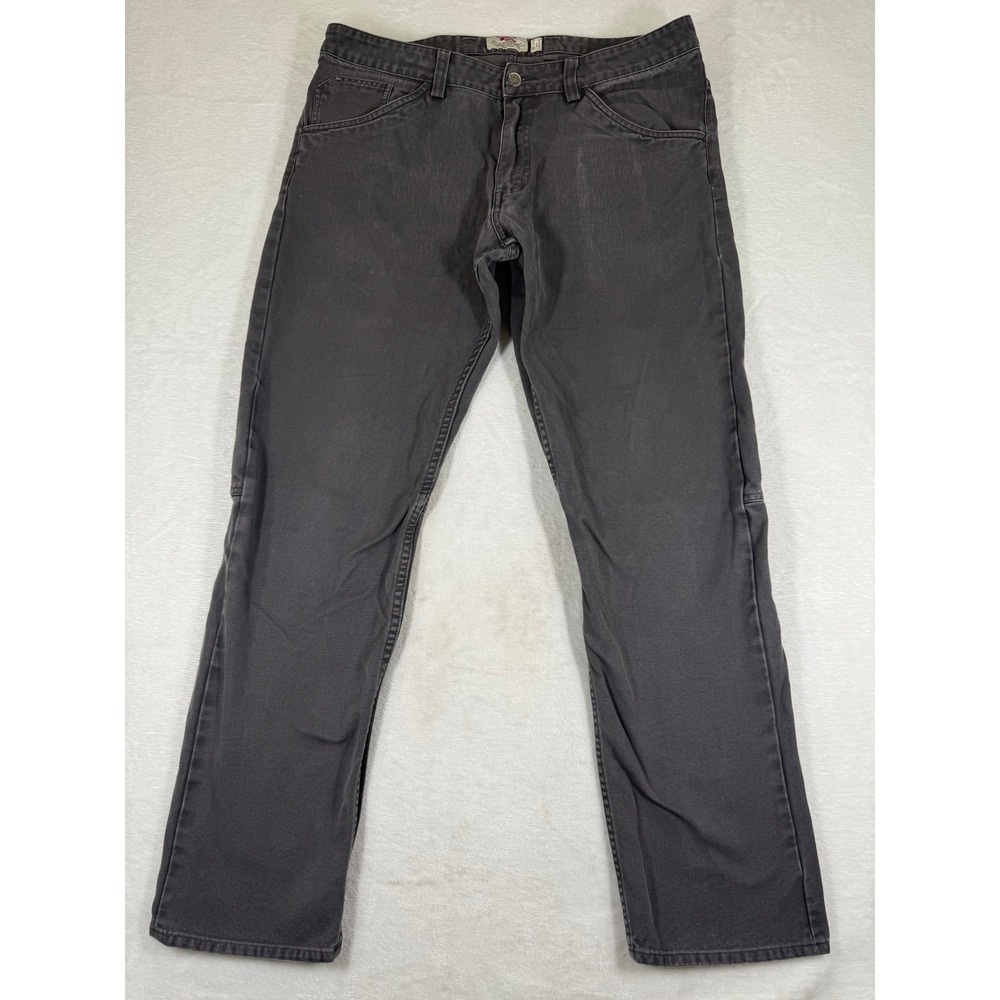 Fjallraven Greenland Jeans Mens 36 Long G-1000 Dark Grey Straight Leg Pants